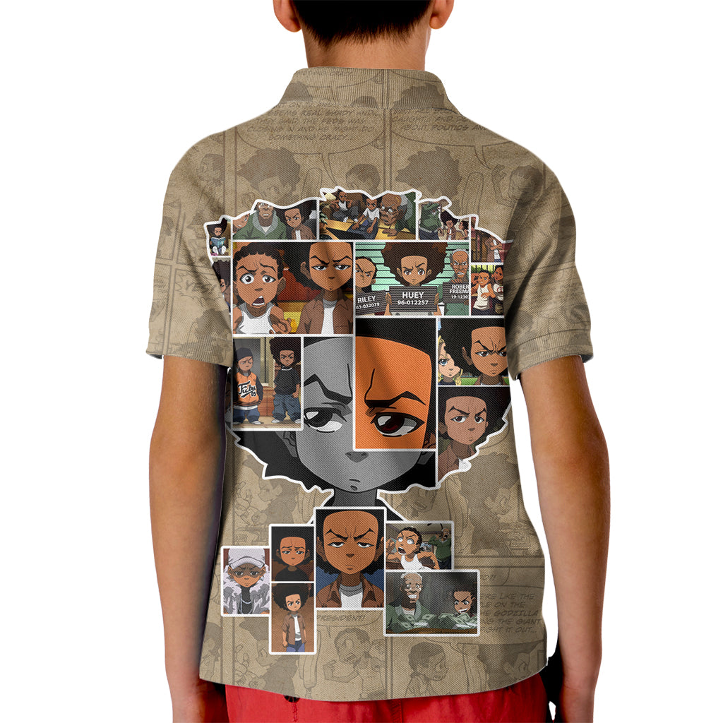 Huey Freeman Kid Polo Shirt African American - Wonder Print Shop