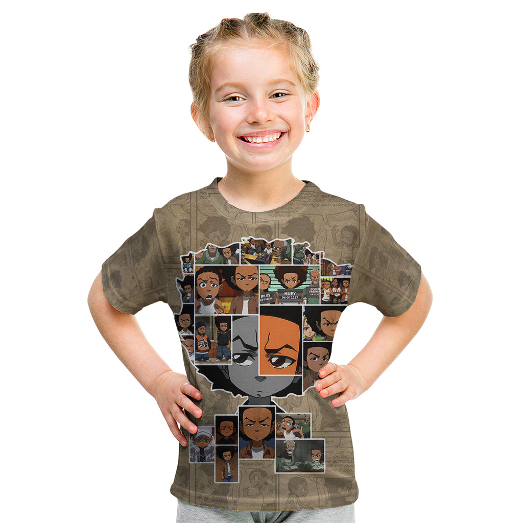 Huey Freeman Kid T Shirt African American - Wonder Print Shop