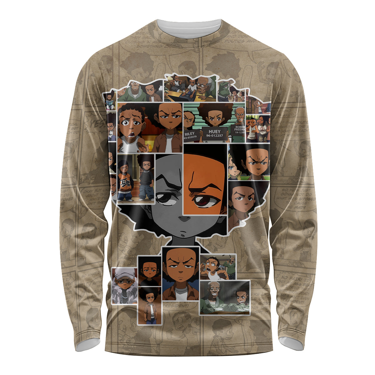 Huey Freeman Long Sleeve Shirt African American - Wonder Print Shop