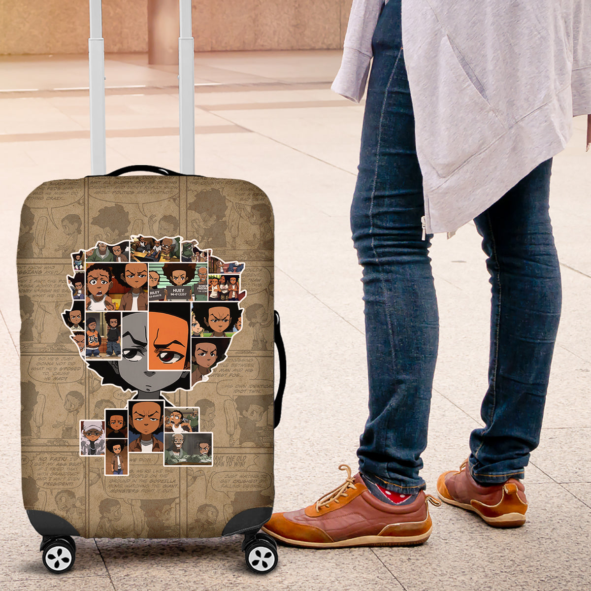Huey Freeman Luggage Cover African American - Wonder Print Shop