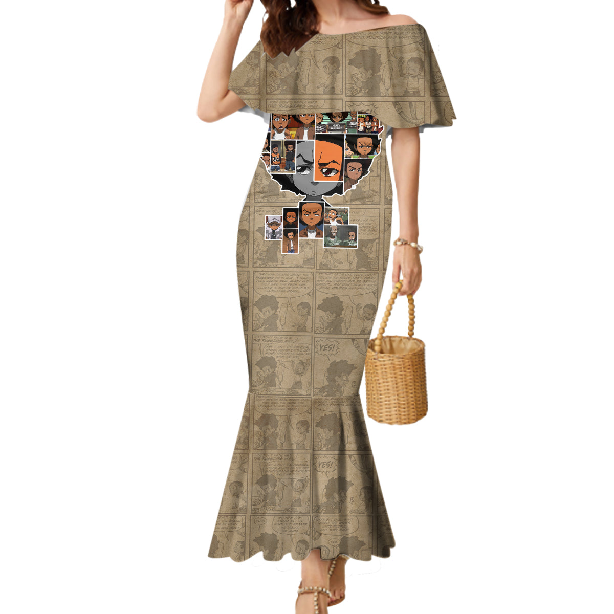 Huey Freeman Mermaid Dress African American - Wonder Print Shop