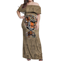 Huey Freeman Off Shoulder Maxi Dress African American - Wonder Print Shop