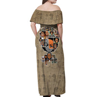 Huey Freeman Off Shoulder Maxi Dress African American - Wonder Print Shop