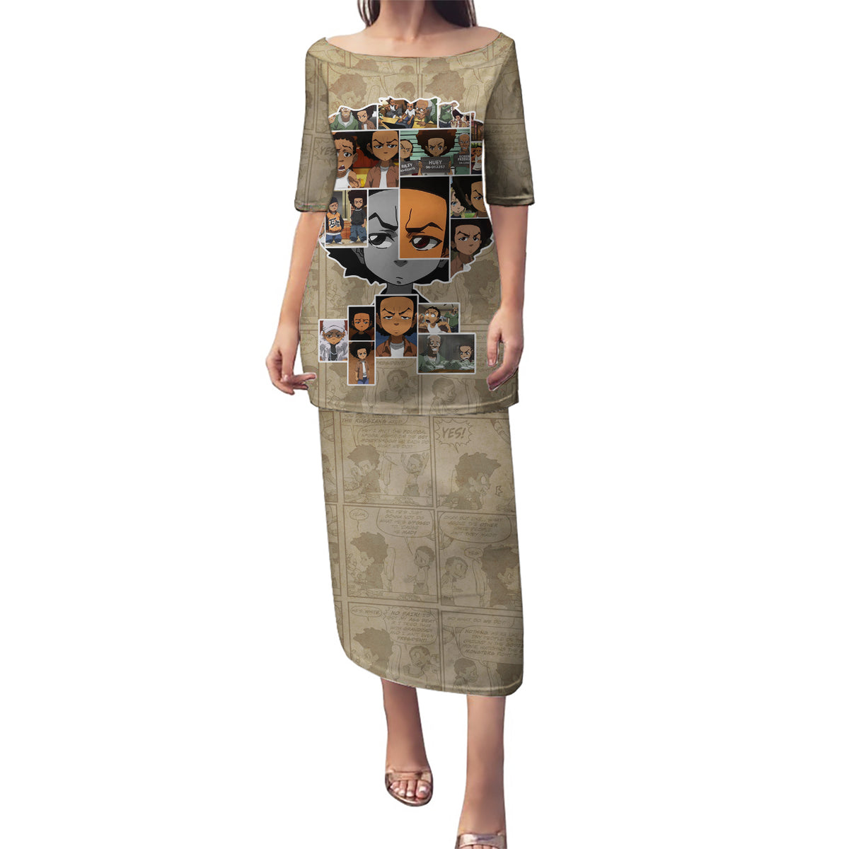 Huey Freeman Puletasi African American - Wonder Print Shop