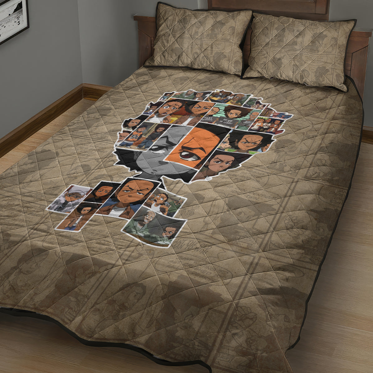 Huey Freeman Quilt Bed Set African American - Wonder Print Shop