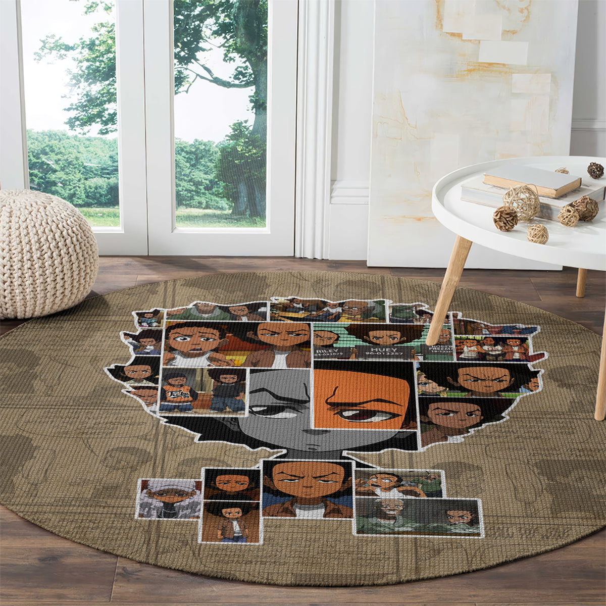 Huey Freeman Round Carpet African American