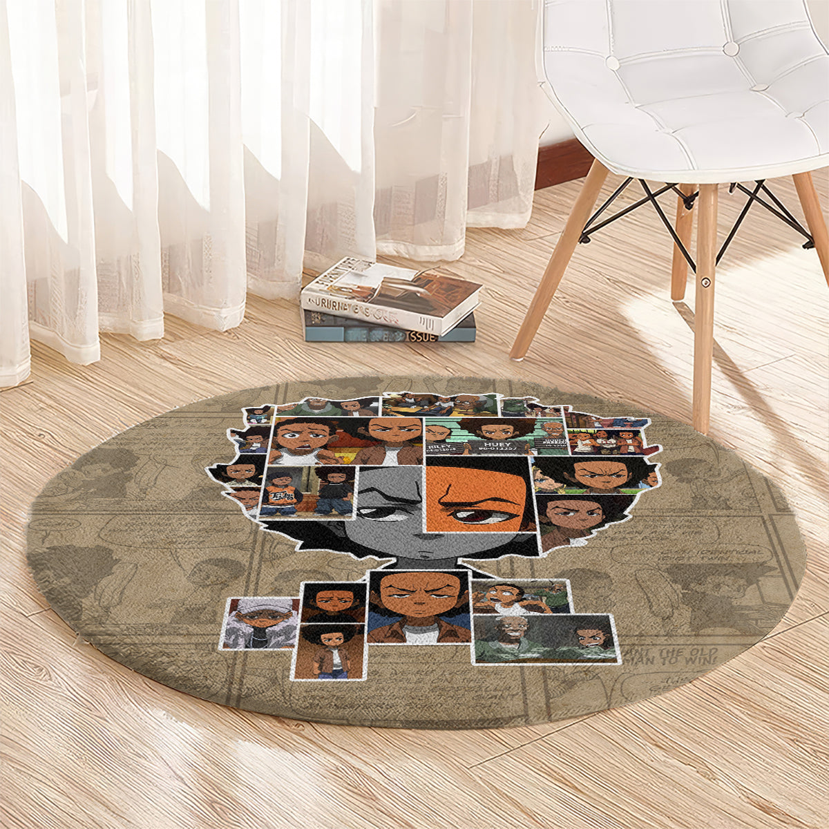 Huey Freeman Round Carpet African American