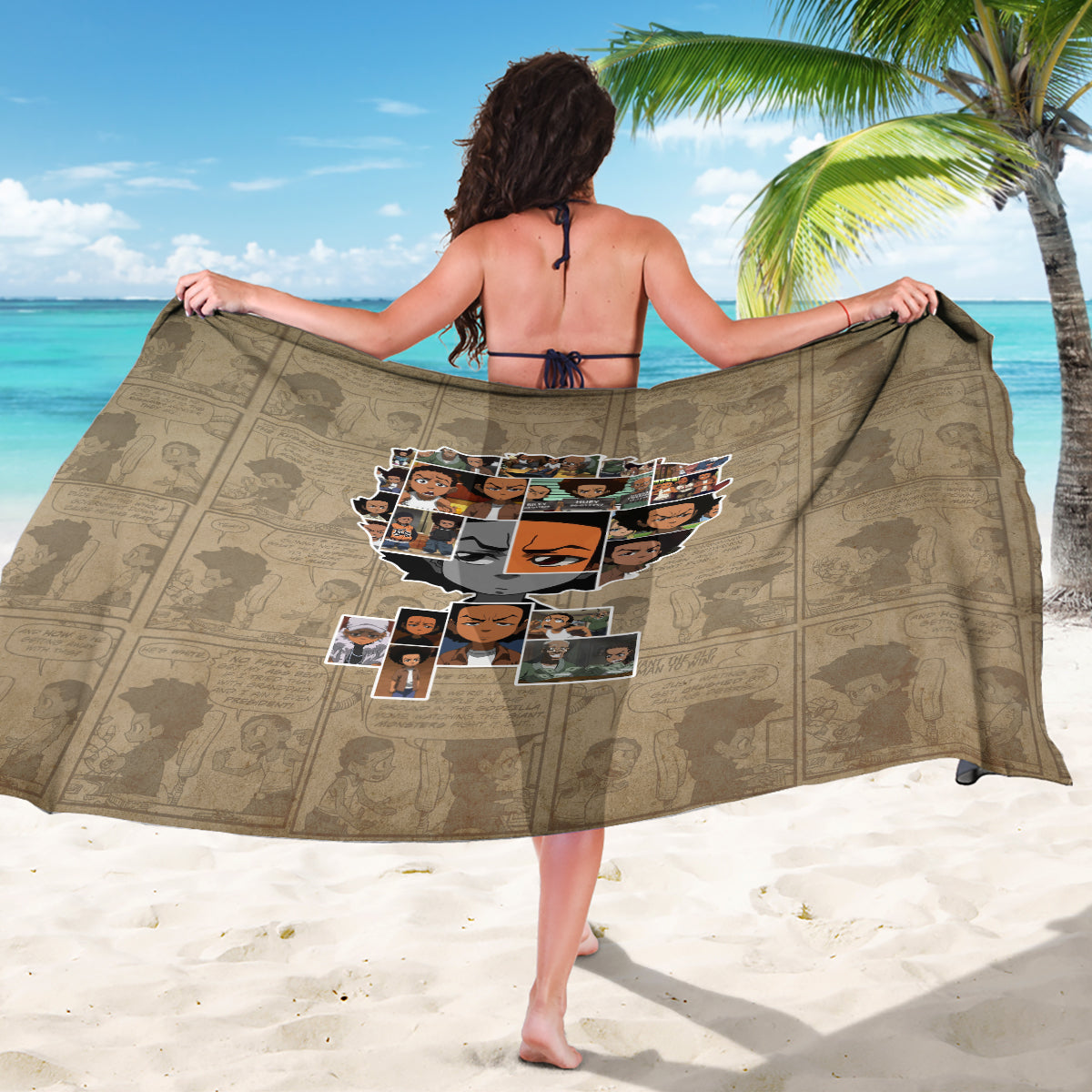 Huey Freeman Sarong African American - Wonder Print Shop