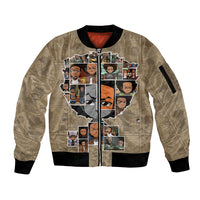 Huey Freeman Sleeve Zip Bomber Jacket African American - Wonder Print Shop