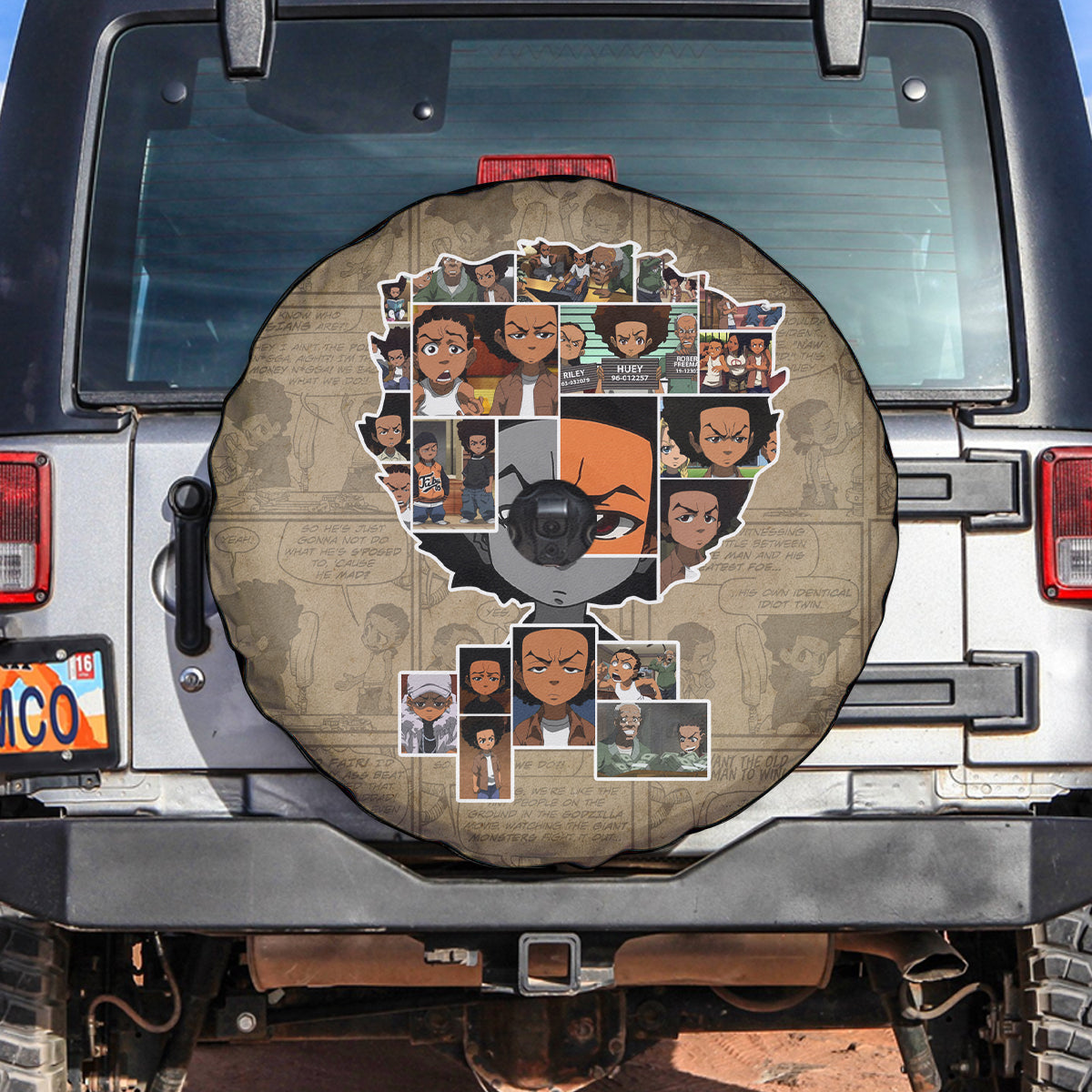 Huey Freeman Spare Tire Cover African American - Wonder Print Shop