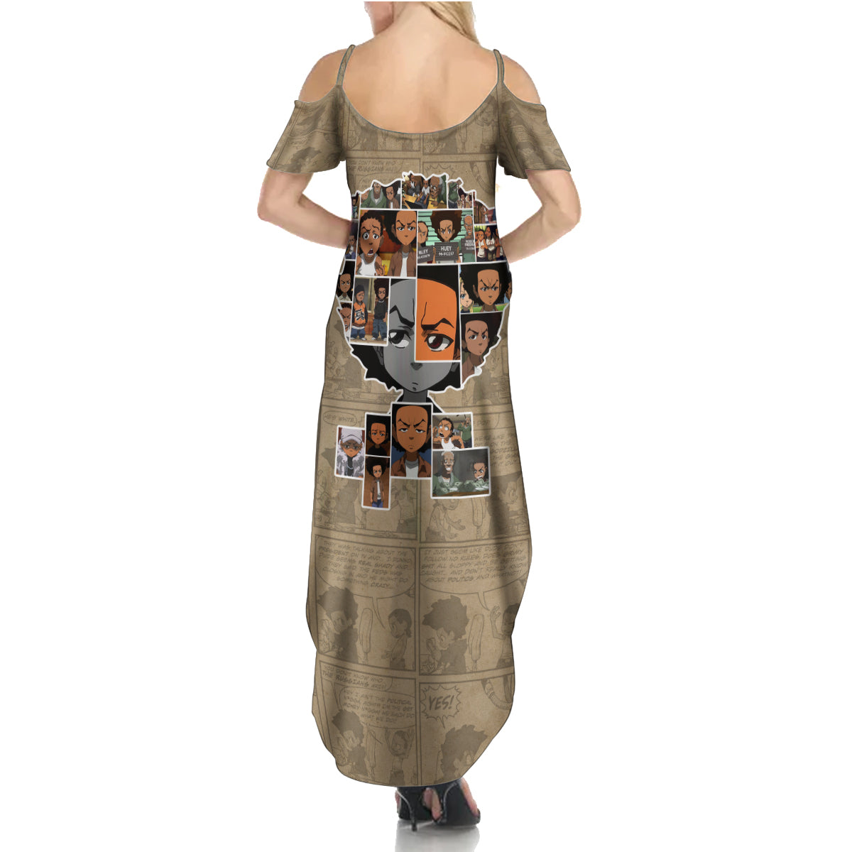 Huey Freeman Summer Maxi Dress African American - Wonder Print Shop