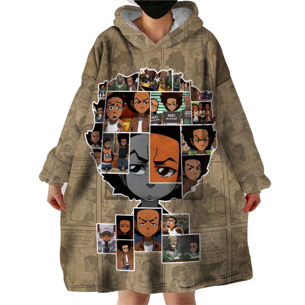 Huey Freeman Wearable Blanket Hoodie African American - Wonder Print Shop