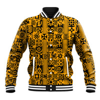Culture Adinkra Baseball Jacket West African Yellow Art - Wonder Print Shop