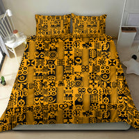 Culture Adinkra Bedding Set West African Yellow Art - Wonder Print Shop