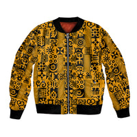 Culture Adinkra Bomber Jacket West African Yellow Art - Wonder Print Shop