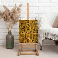 Culture Adinkra Canvas Wall Art West African Yellow Art - Wonder Print Shop