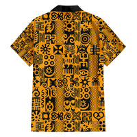 Culture Adinkra Family Matching Long Sleeve Bodycon Dress and Hawaiian Shirt West African Yellow Art - Wonder Print Shop
