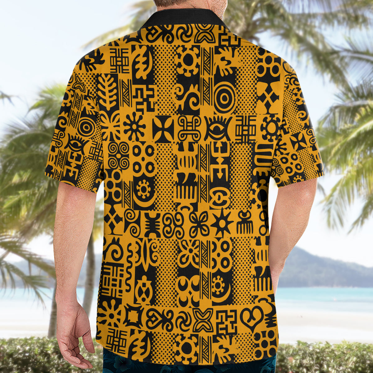 Culture Adinkra Hawaiian Shirt West African Yellow Art - Wonder Print Shop