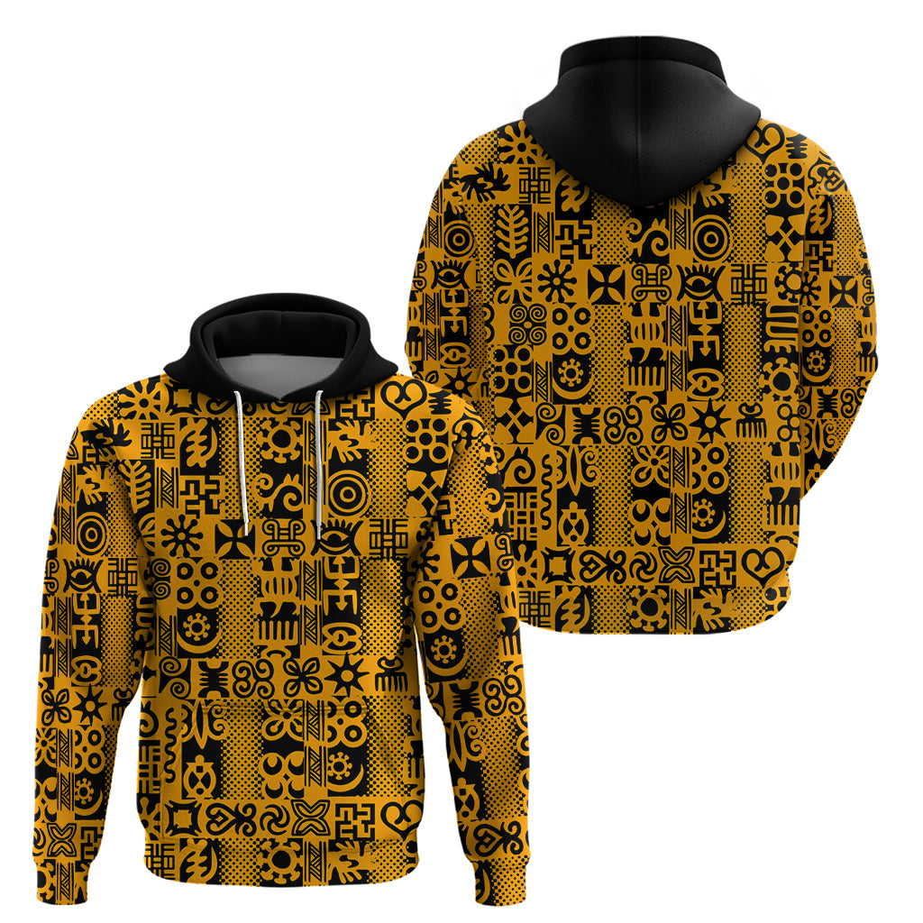Culture Adinkra Hoodie West African Yellow Art - Wonder Print Shop