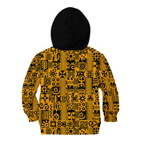 Culture Adinkra Kid Hoodie West African Yellow Art - Wonder Print Shop