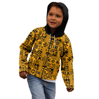 Culture Adinkra Kid Hoodie West African Yellow Art - Wonder Print Shop
