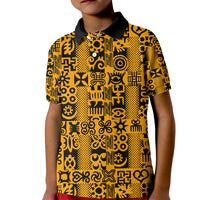 Culture Adinkra Kid Polo Shirt West African Yellow Art - Wonder Print Shop