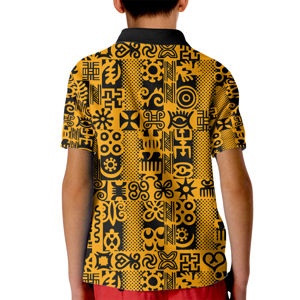 Culture Adinkra Kid Polo Shirt West African Yellow Art - Wonder Print Shop