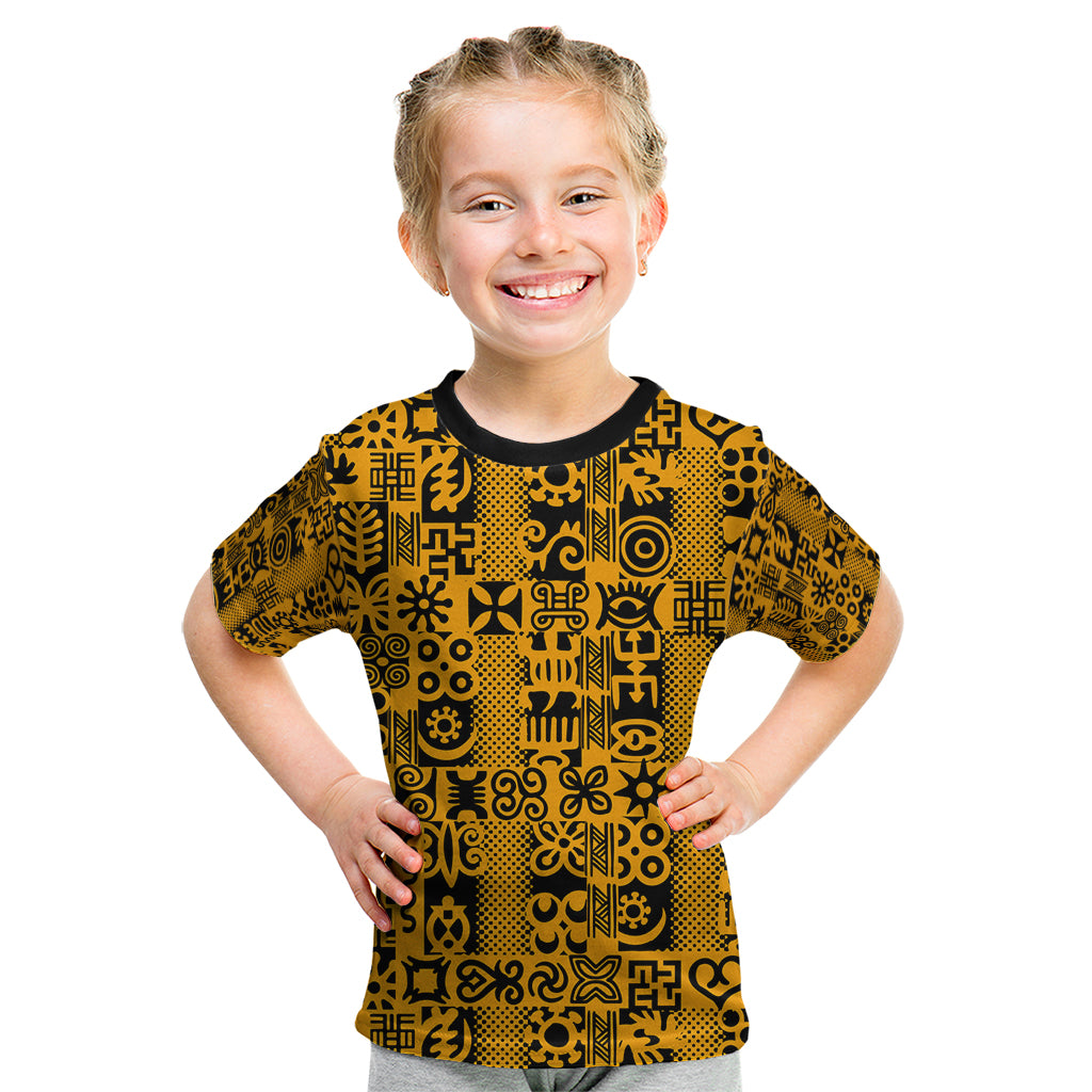 Culture Adinkra Kid T Shirt West African Yellow Art - Wonder Print Shop