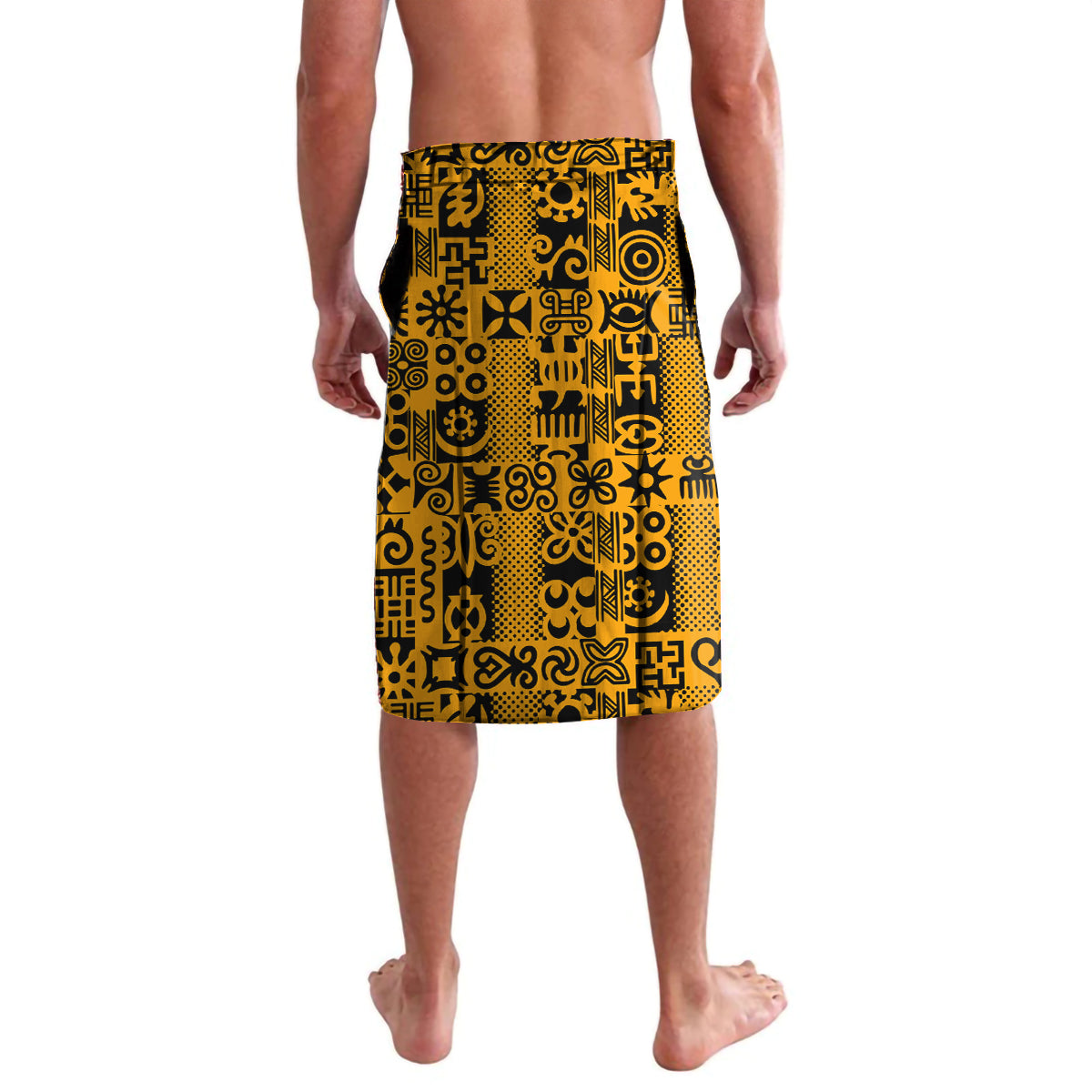 Culture Adinkra Lavalava West African Yellow Art - Wonder Print Shop