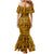 Culture Adinkra Mermaid Dress West African Yellow Art - Wonder Print Shop