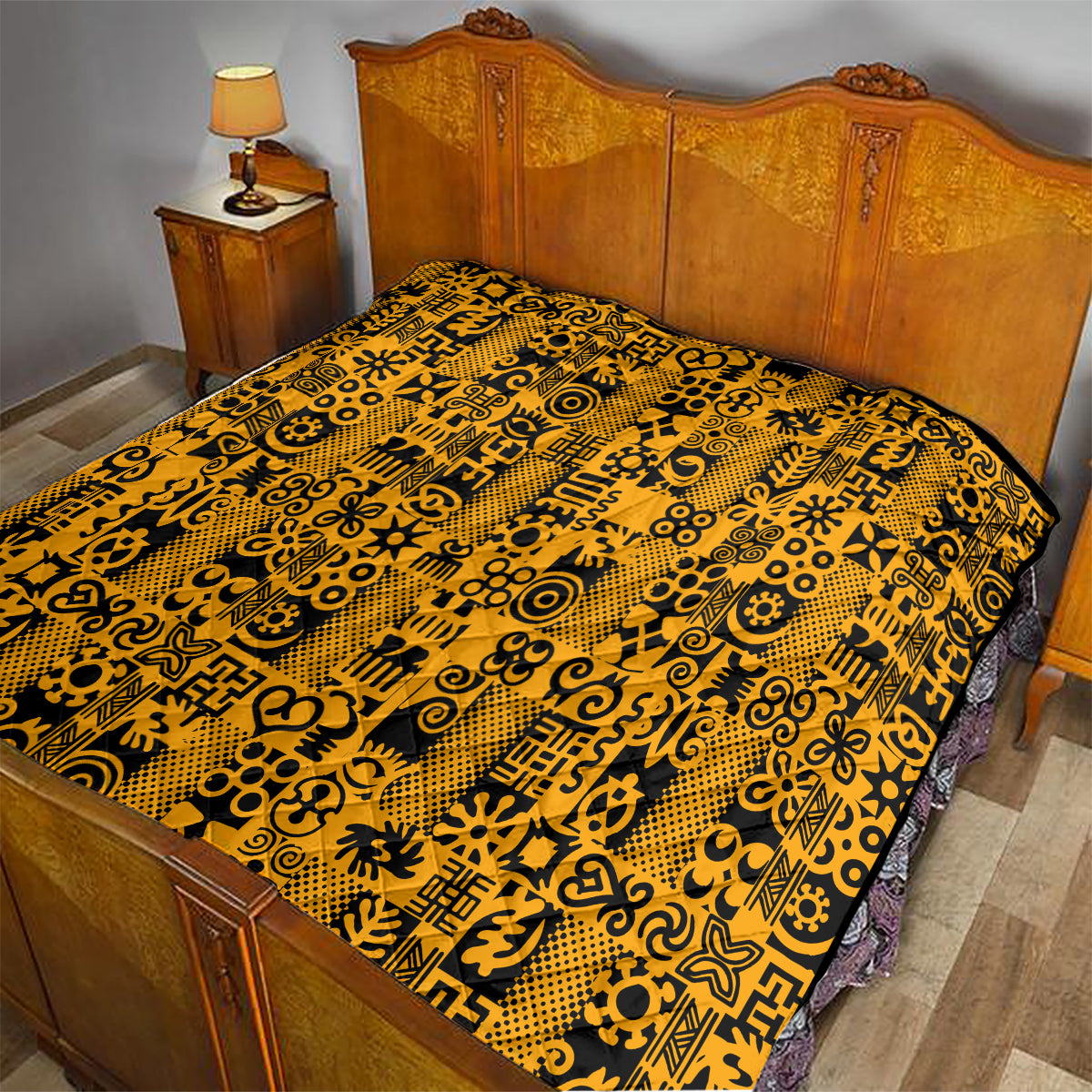 Culture Adinkra Quilt West African Yellow Art - Wonder Print Shop