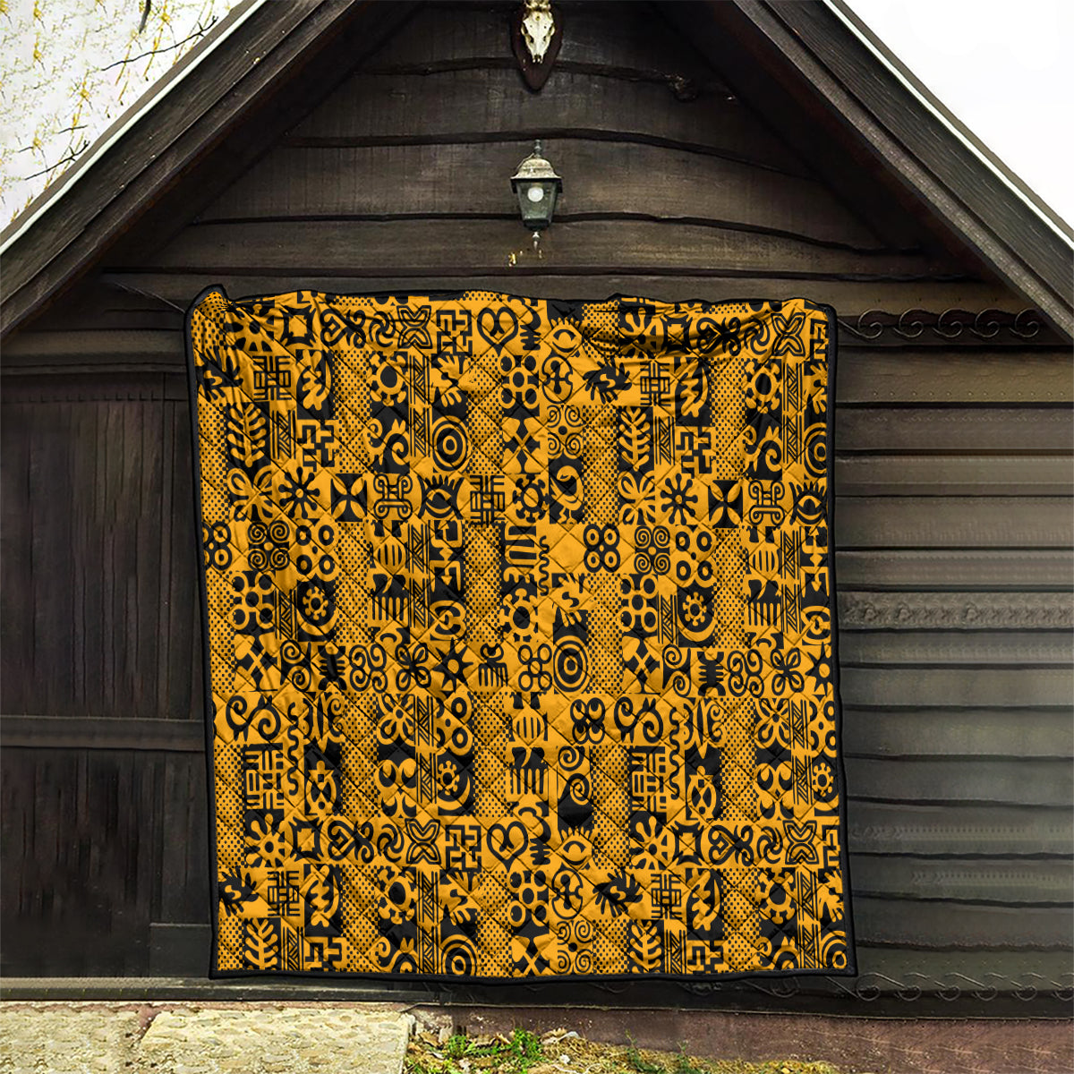 Culture Adinkra Quilt West African Yellow Art - Wonder Print Shop