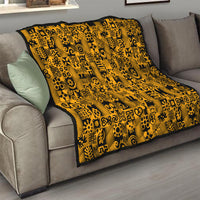 Culture Adinkra Quilt West African Yellow Art - Wonder Print Shop