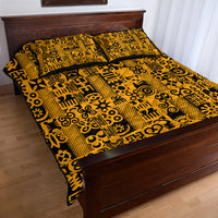Culture Adinkra Quilt Bed Set West African Yellow Art - Wonder Print Shop