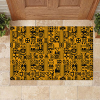 Culture Adinkra Rubber Doormat West African Yellow Art - Wonder Print Shop
