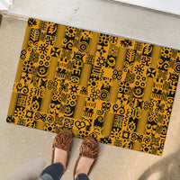 Culture Adinkra Rubber Doormat West African Yellow Art - Wonder Print Shop