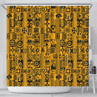 Culture Adinkra Shower Curtain West African Yellow Art