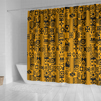 Culture Adinkra Shower Curtain West African Yellow Art