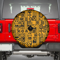 Culture Adinkra Spare Tire Cover West African Yellow Art - Wonder Print Shop