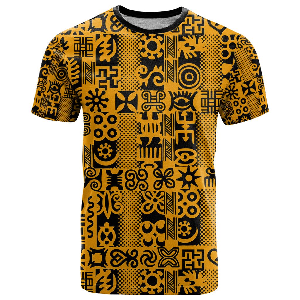 Culture Adinkra T Shirt West African Yellow Art - Wonder Print Shop