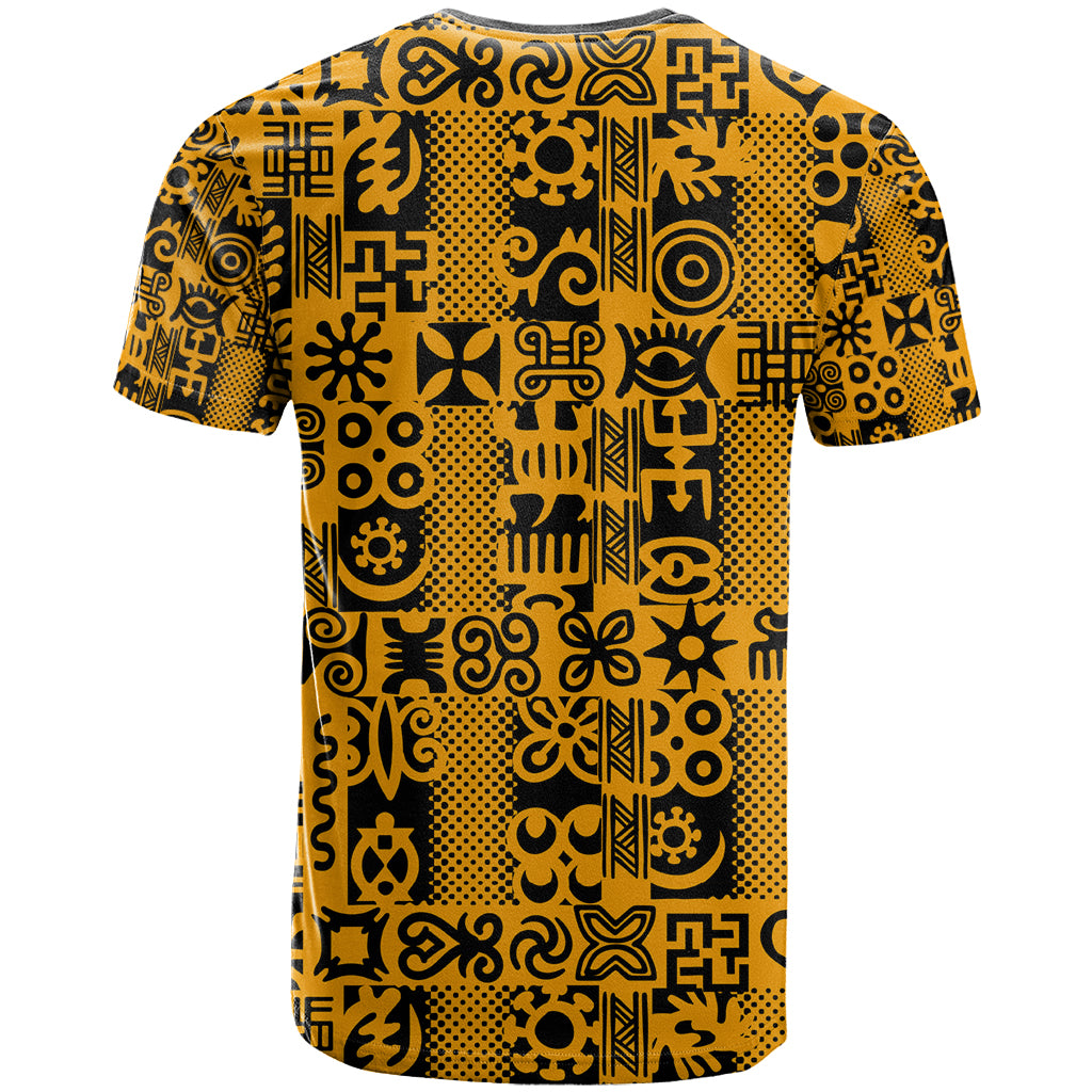 Culture Adinkra T Shirt West African Yellow Art - Wonder Print Shop