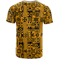 Culture Adinkra T Shirt West African Yellow Art - Wonder Print Shop
