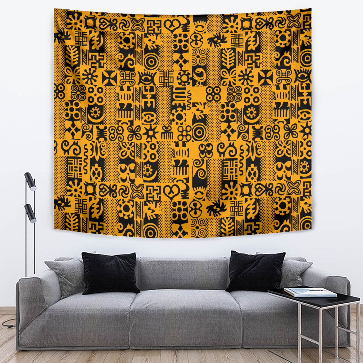 Culture Adinkra Tapestry West African Yellow Art - Wonder Print Shop
