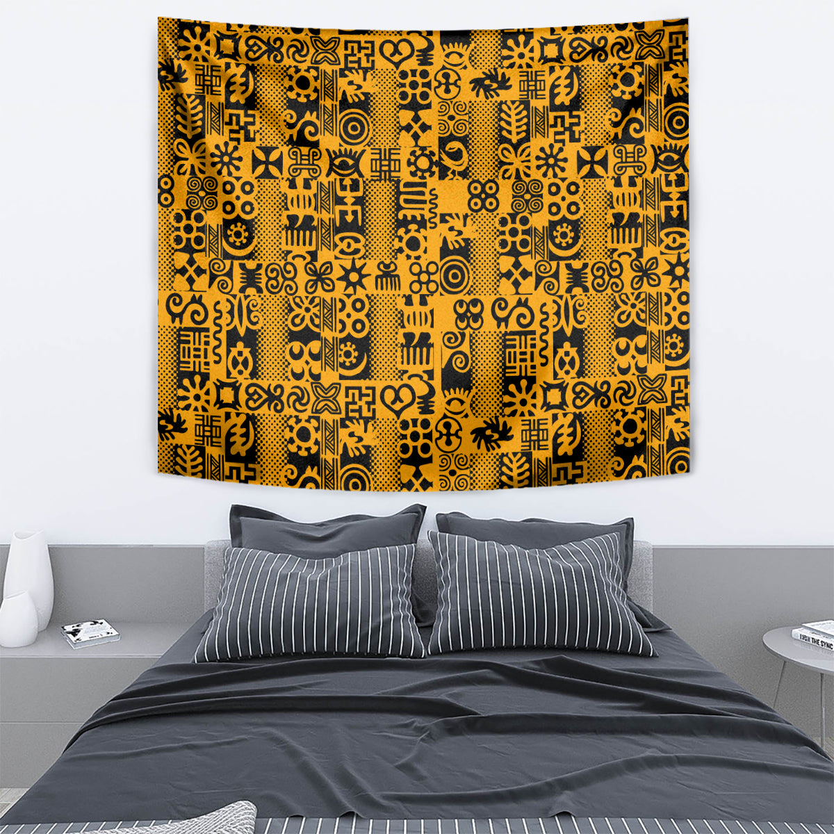 Culture Adinkra Tapestry West African Yellow Art - Wonder Print Shop