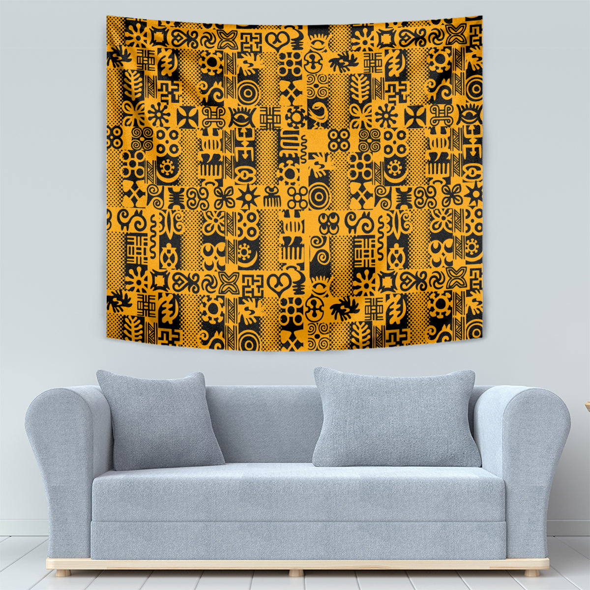 Culture Adinkra Tapestry West African Yellow Art - Wonder Print Shop