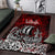 Blood Flows to Valhalla Area Rug Viking Longship Nordic Knotwork - Dark Mythology