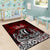 Blood Flows to Valhalla Area Rug Viking Longship Nordic Knotwork - Dark Mythology