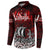 Blood Flows to Valhalla Button Sweatshirt Viking Longship Nordic Knotwork - Dark Mythology