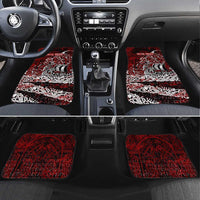 Blood Flows to Valhalla Car Mats Viking Longship Nordic Knotwork - Dark Mythology