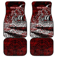 Blood Flows to Valhalla Car Mats Viking Longship Nordic Knotwork - Dark Mythology